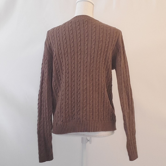 Croft & Barrow brown knit sweater M - Picture 4 of 7